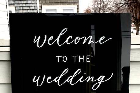 Welcome Wedding Acrylic Sign