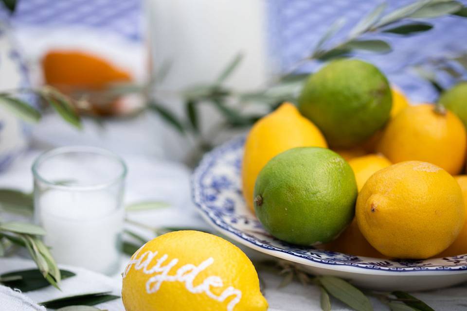 Lemon Place Cards