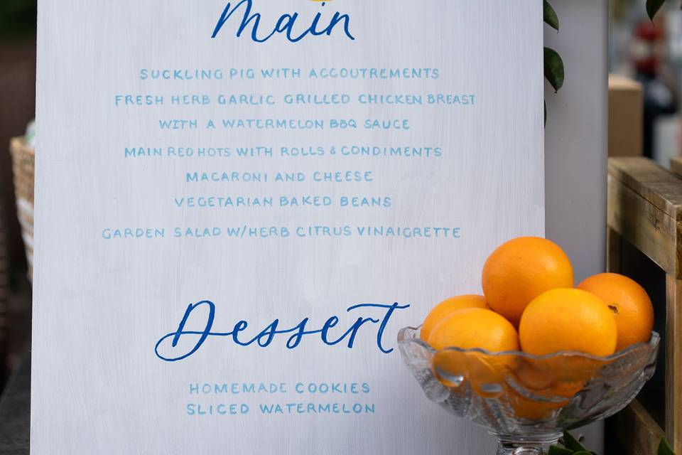 Wooden Menu Sign