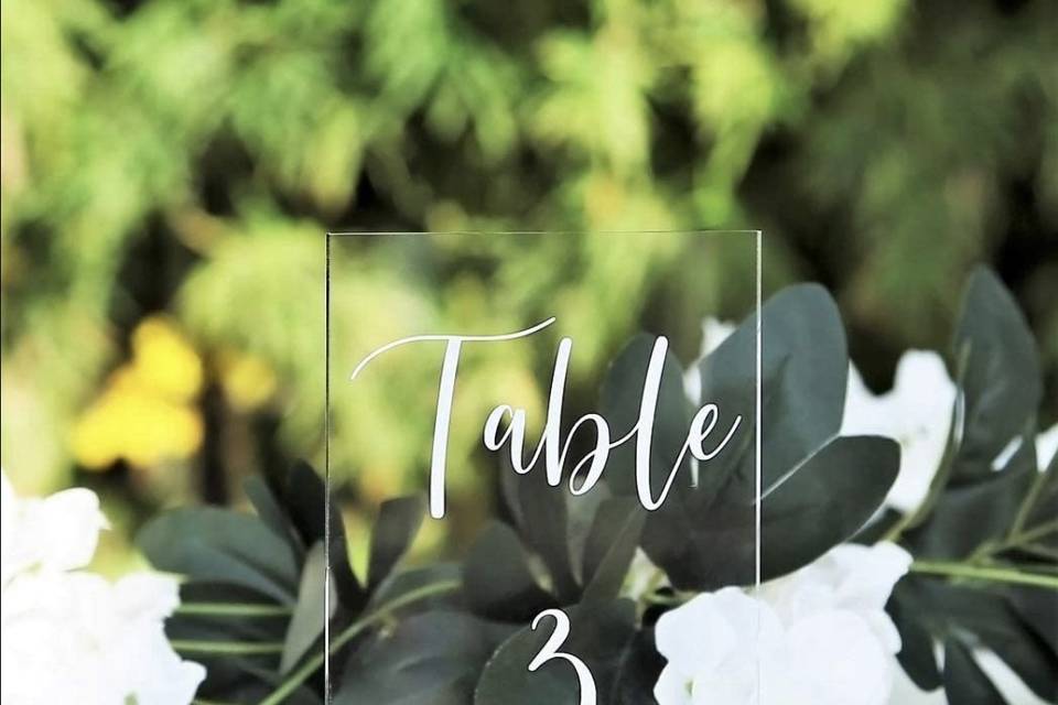 Acrylic Table Number Rentals