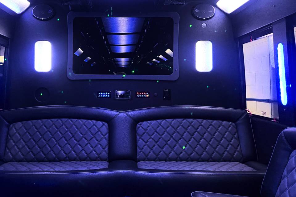 Inside One of our Party Busses