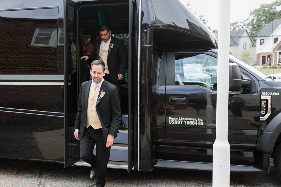 Groom is ready to go!