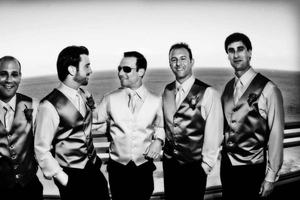 Groom with the groomsmen