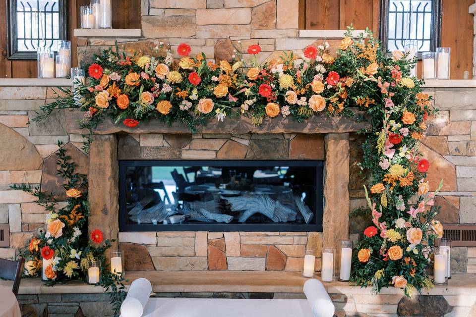 Fireplace Floral