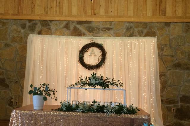 Sweetheart backdrop