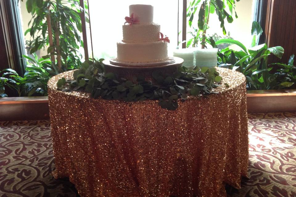 Sequin cake table