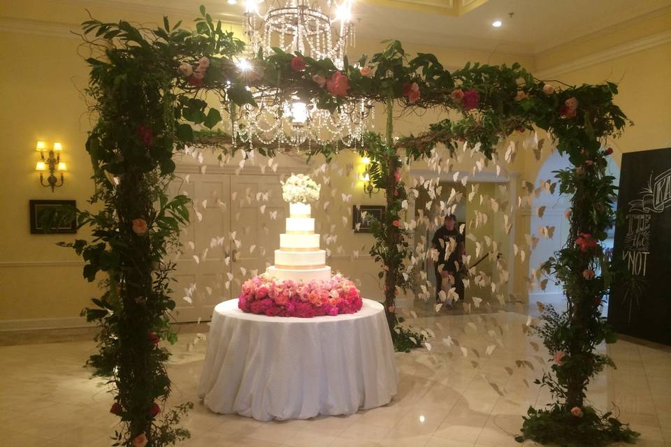 One of a kind cake arch