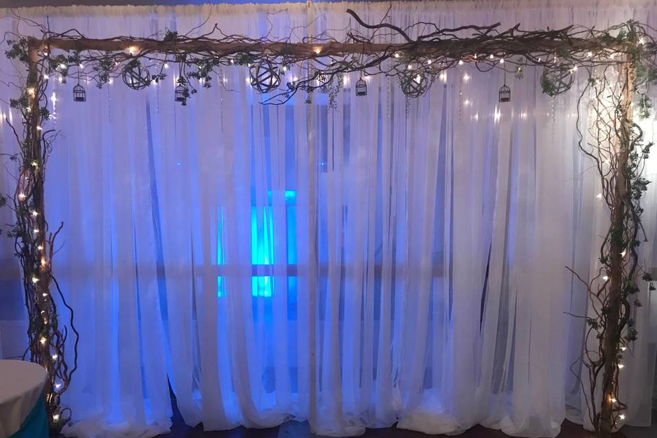 Backdrop for ceremony