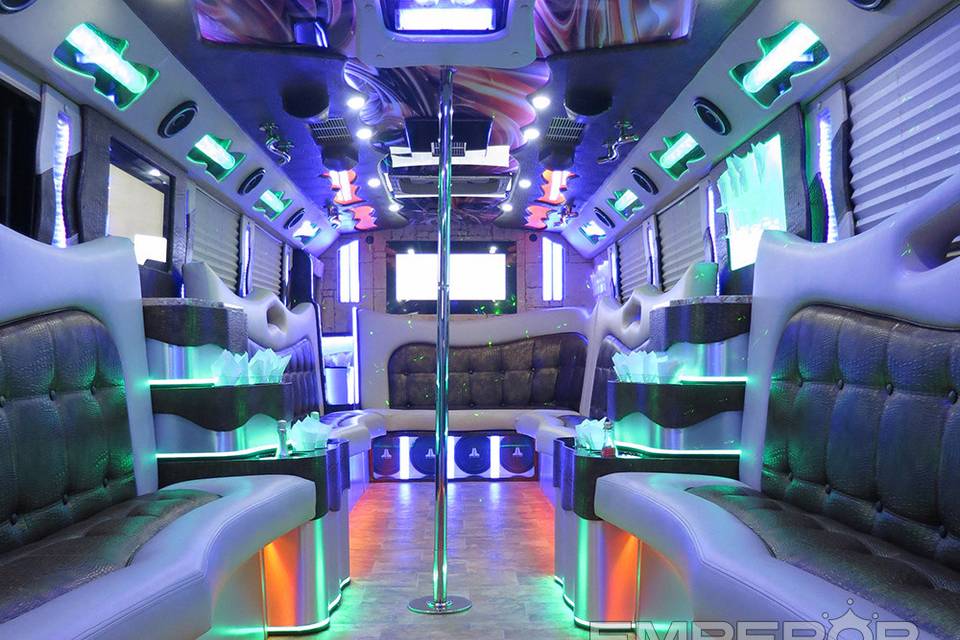 Interior Photo of Our Dream Party Bus!