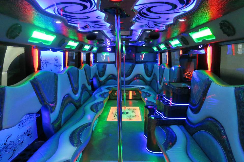 Interior Photo of Our Phantom Party Bus!