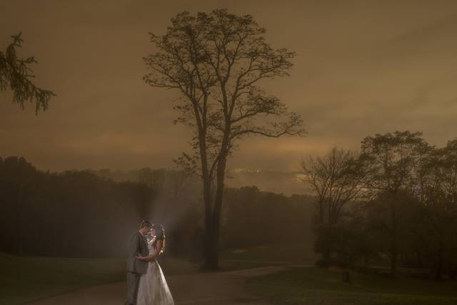 Night in the fog at Garrison