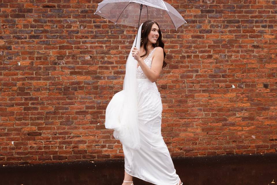 Rainy wedding day