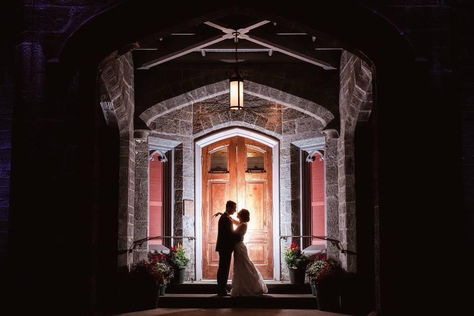 Magical night time wedding