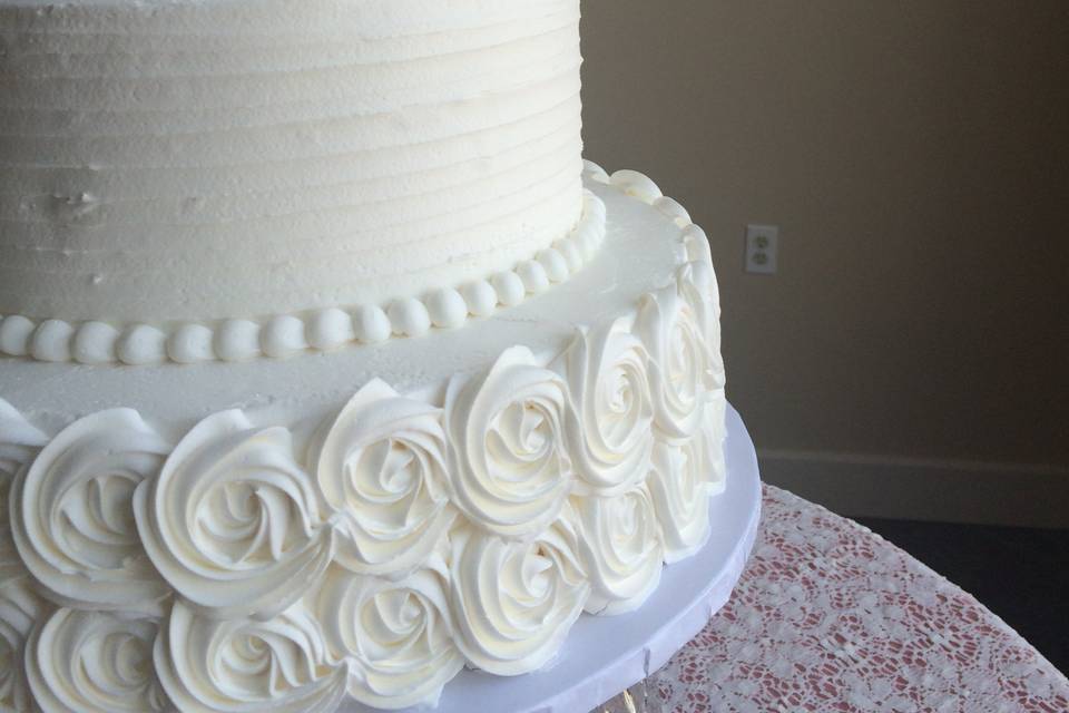 All white cake
