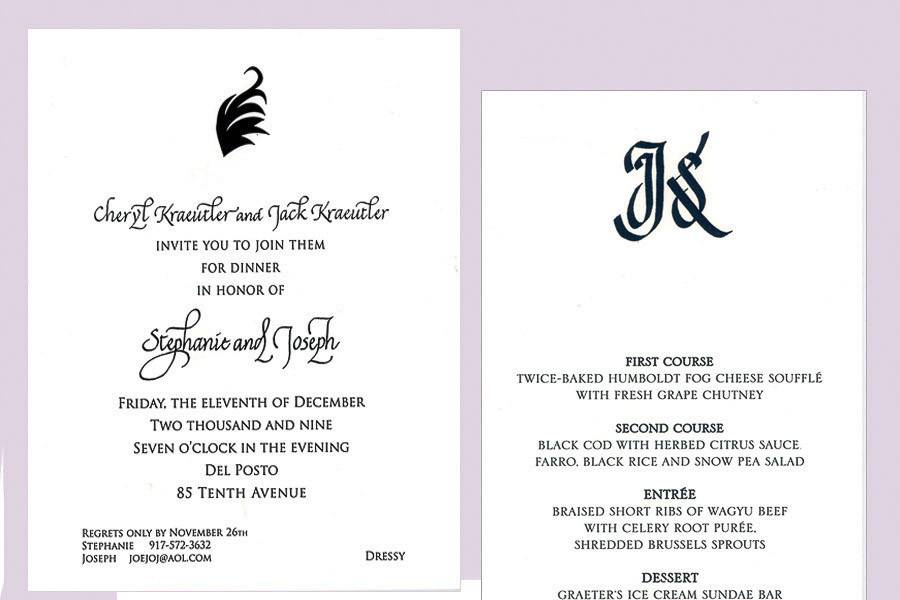 Wedding invitation cards