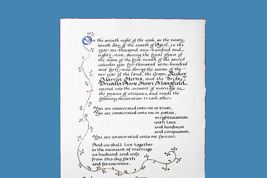 Adrienne D. Keats Calligraphy