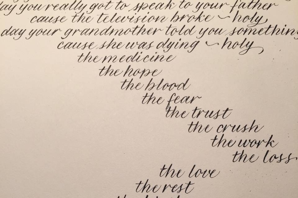 Adrienne D. Keats Calligraphy