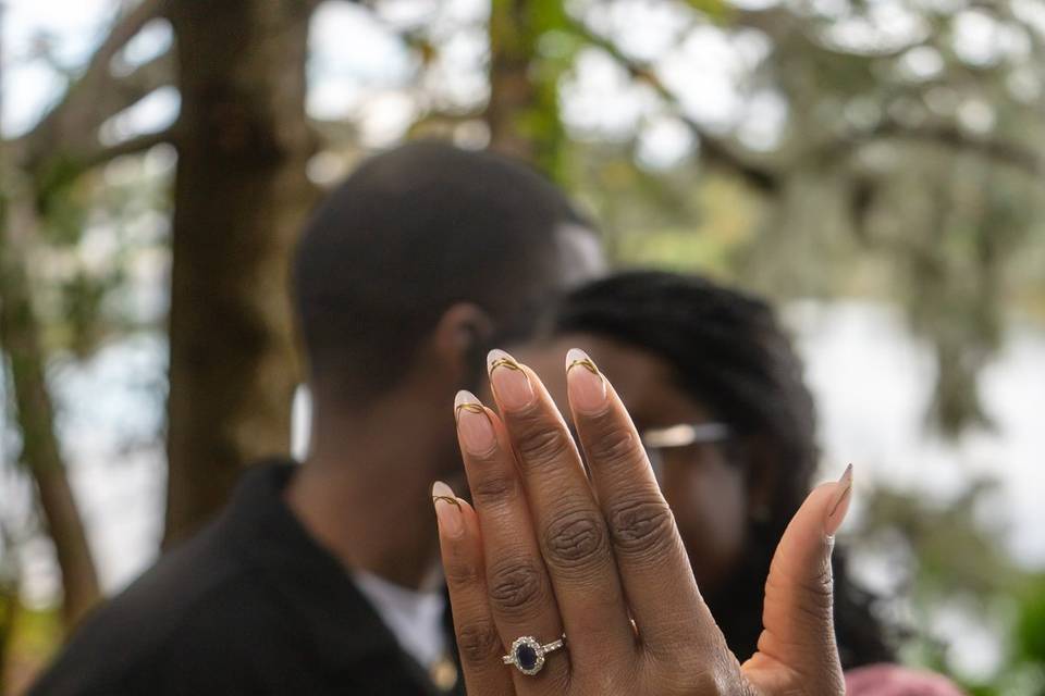 Showing off the ring