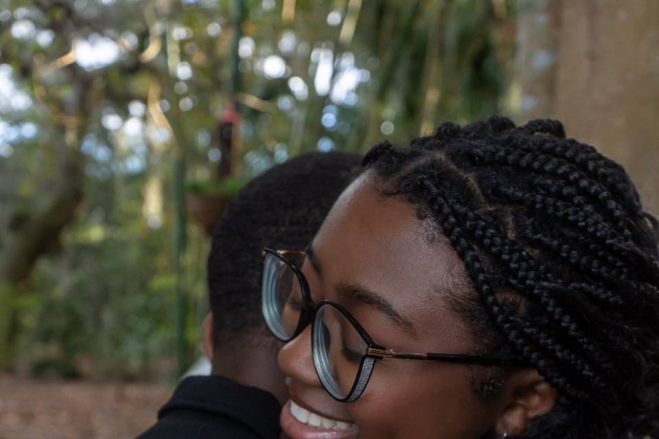 Laughter and happy disbelief