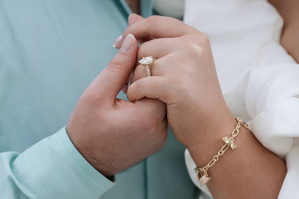 Interlaced hands