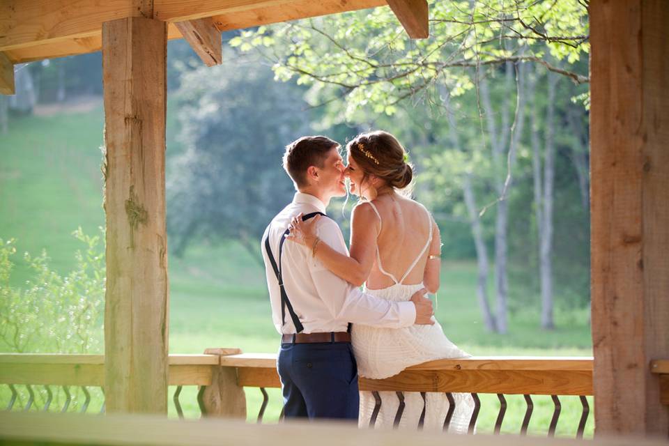 Sweet couple kiss