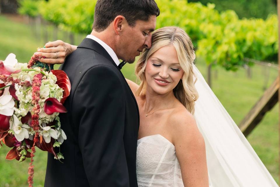 Newlyweds in Vineyard