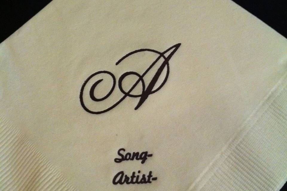 Custom napkin