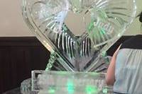Heart ice sculpture