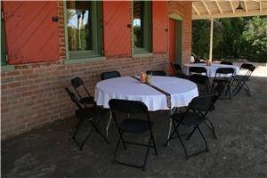 Fruit Packing Shed Patio provides space for extra seating.