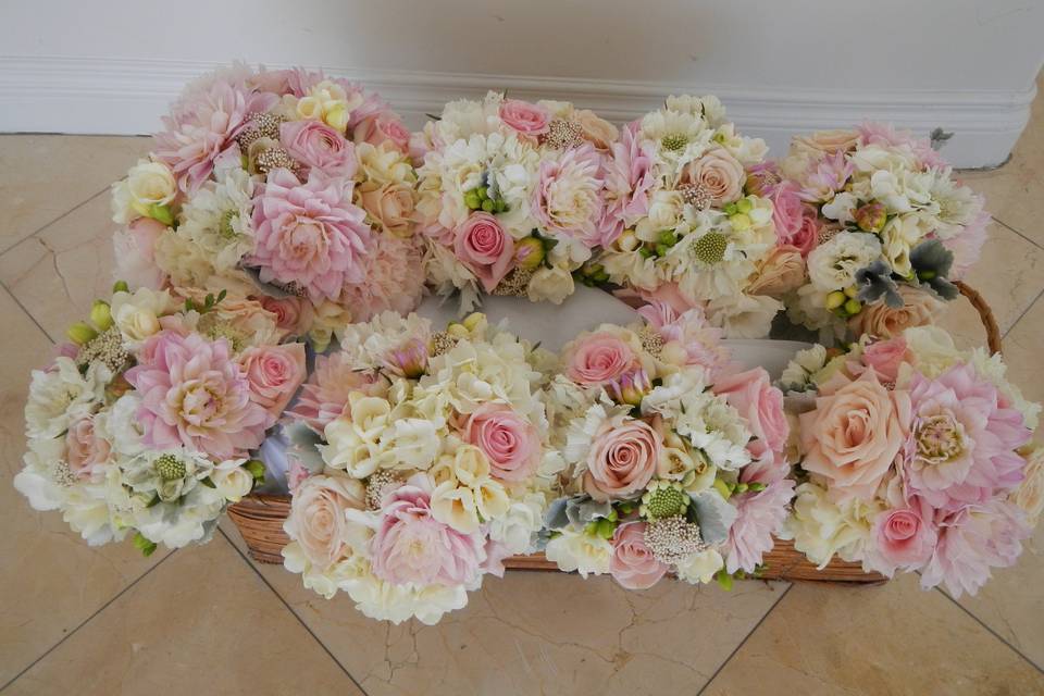 Pink bouquets