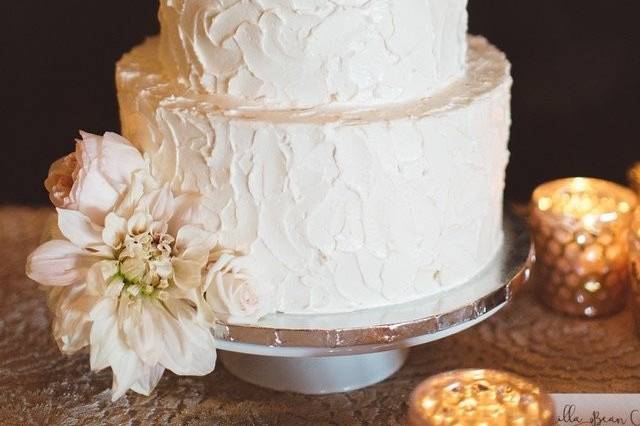 White cake with embellishments