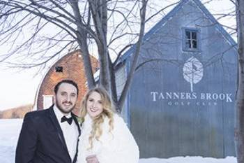 Couple's portrait in the winter