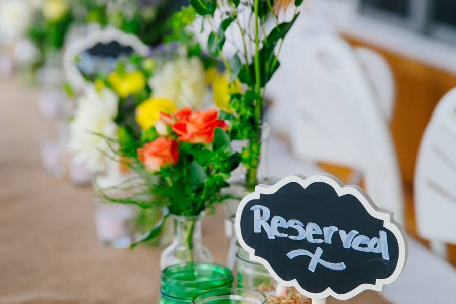 Table settings at Annapolis wedding