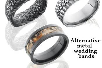 Alternative metal wedding bands