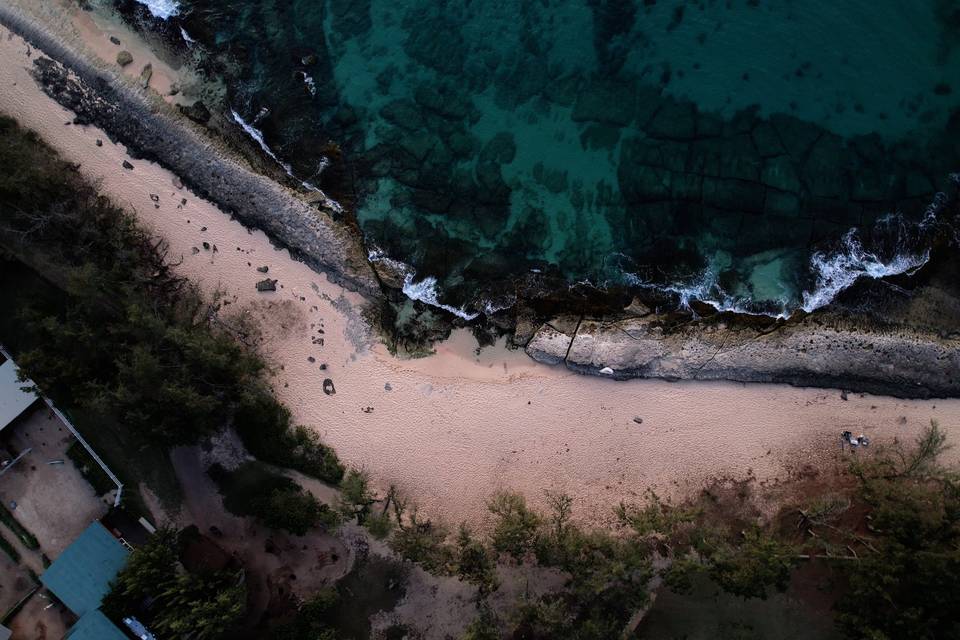 Ocean Drone shot Turtle Bay