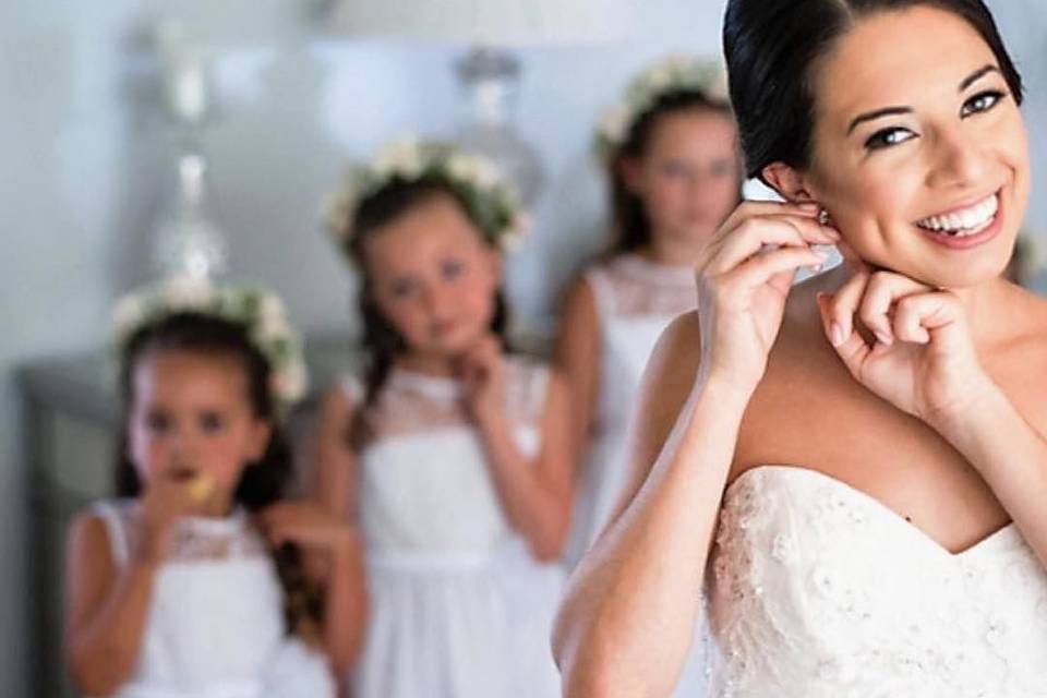 Bride getting ready