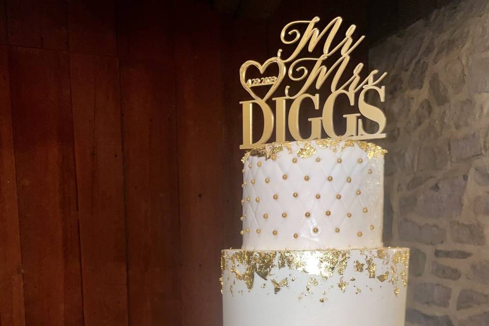3 tier custom wedding cake