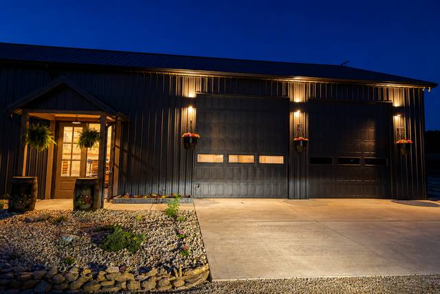 Front view at sunset