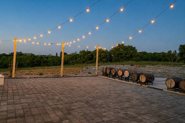String lights on back patio