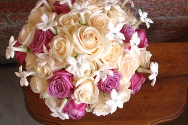 Bridal Bouquet- roses and stephanotis