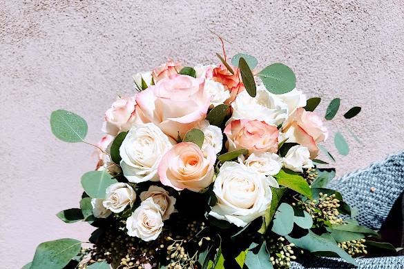 White Rose Bridal Bouquet