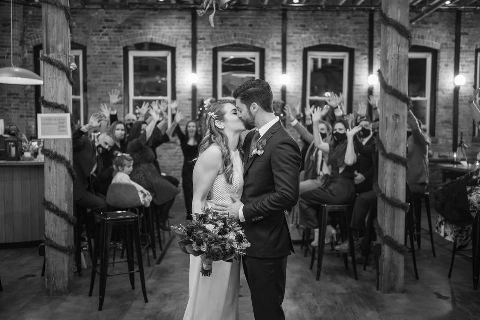 Indoor COVID wedding