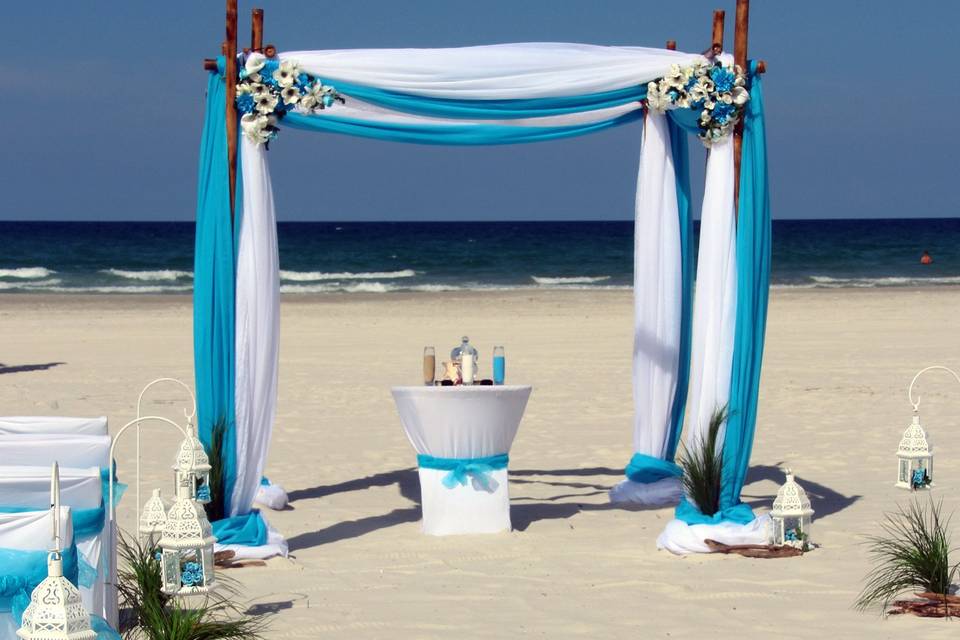 Outdoor wedding ceremony