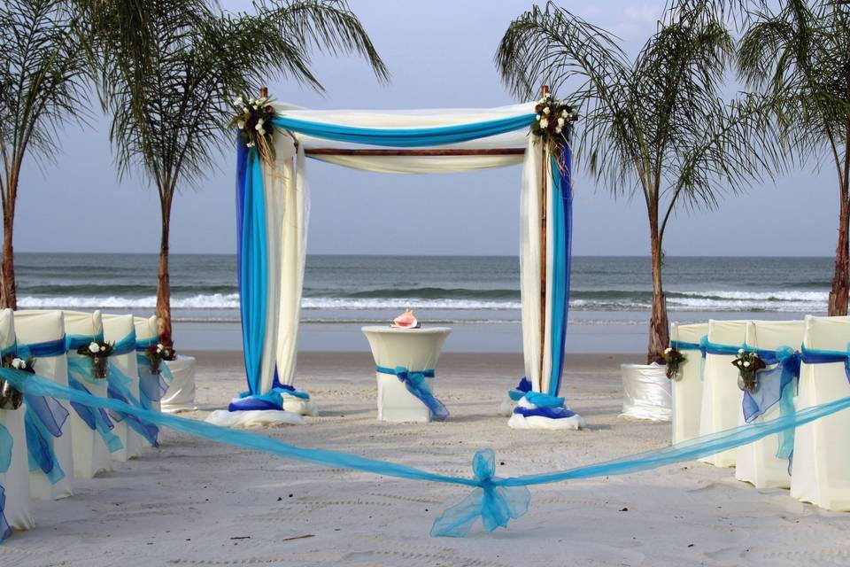 Outdoor wedding ceremony