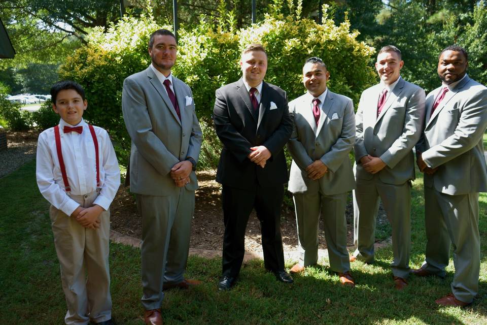 Groom and his dashing groomsmen.