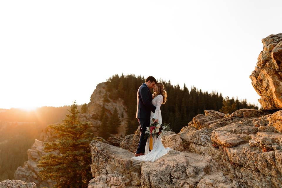 Mountainside elopement