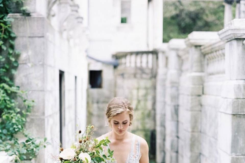 Bride outdoors