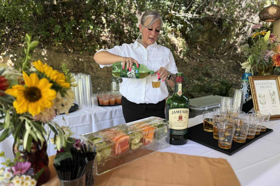 Brenda, our expert mixologist!