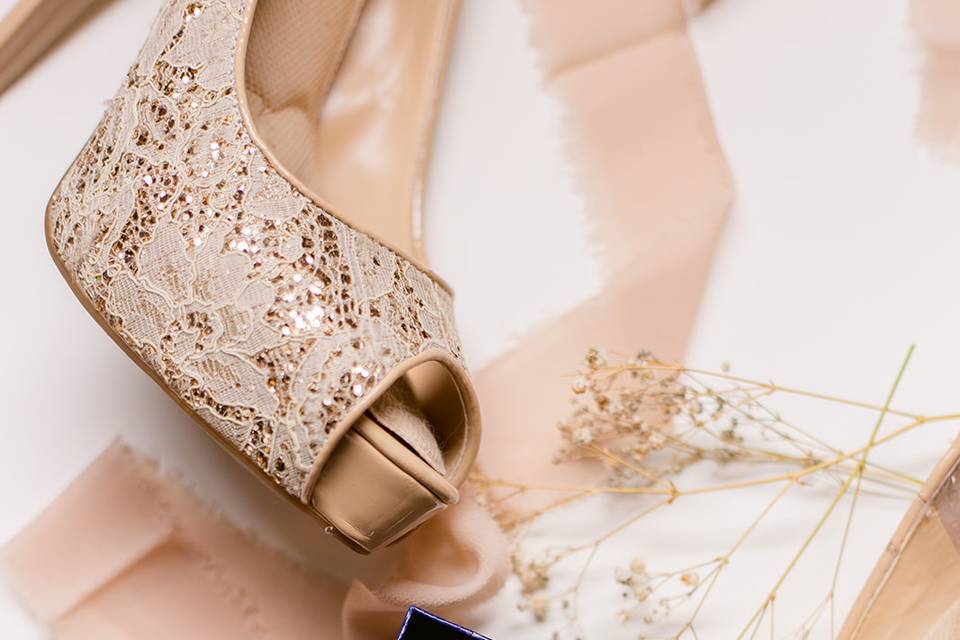 Wedding ring and shoes