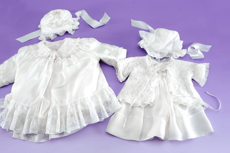 Cleaned, restored baby gowns